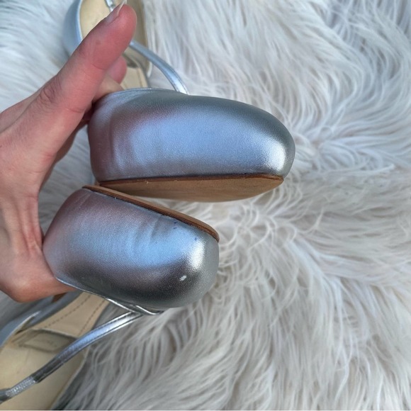 Christian Dior vintage metallic silver wedding strappy heels 39 - Picture 3 of 9